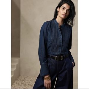 Banana Republic Signature Tuxedo Shirt Size Medium